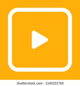 Media player icon, stock vector illustration, EPS10.