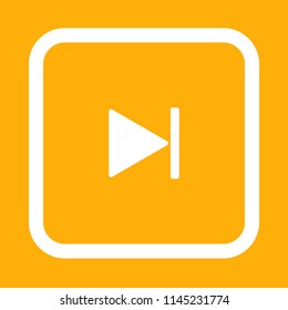 Media player icon, stock vector illustration, EPS10.