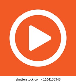 Media player icon, stock vector illustration, EPS10.
