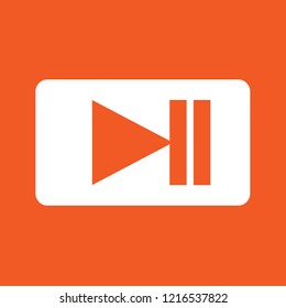 Media player icon, stock vector illustration, EPS10.