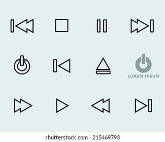 Media Player Icon Symbol Vector