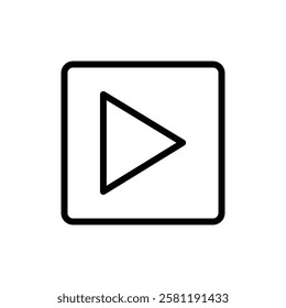 Media player icon Thin line art isolated
