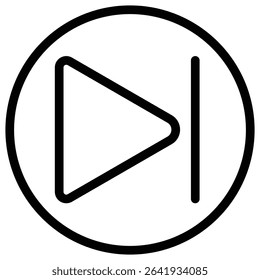 Media player icon Thin line vector design