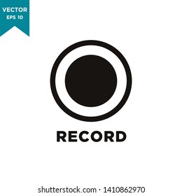 media player icon in trendy flat style, record icon 