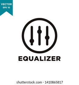 media player icon in trendy flat style, equalizer icon 