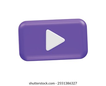 Media player icon vector 3d