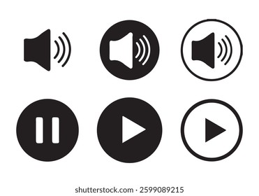 Media player icon vector. Illustration eps 10