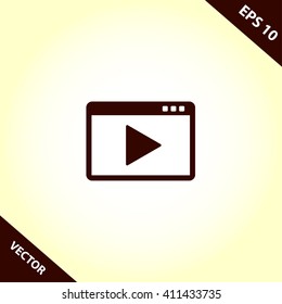 media player icon. media player vector illustration
