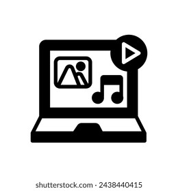 Media Player icon in vector. Logotype