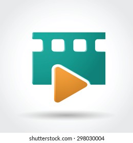 Media player icon. Vector version of the file you can edit. Contains transparent elements.