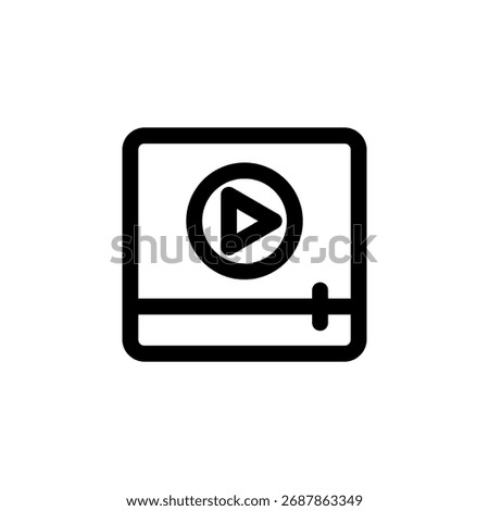 Media Player Icon for Video and Audio Application