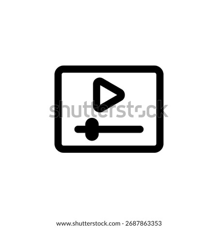 Media Player Icon for Video and Audio Application