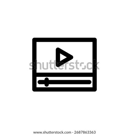 Media Player Icon for Video and Audio Application