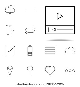 media player icon. web, minimalistic icons universal set for web and mobile