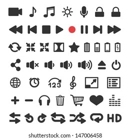 Media Player Icons Set