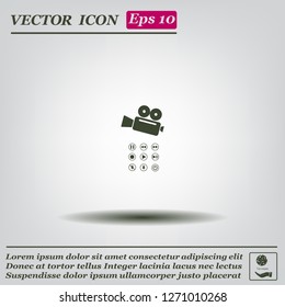 Media player icons vector