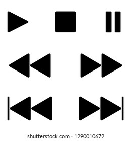 Media player icons. Vector