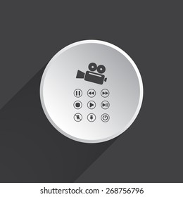 Media player icons vector
