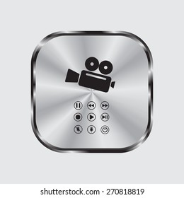 Media player icons vector