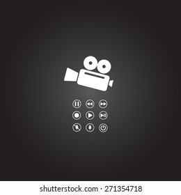 Media player icons vector