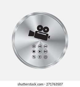 Media player icons vector