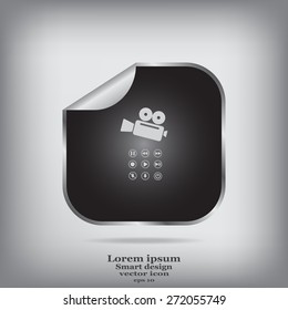 Media player icons vector