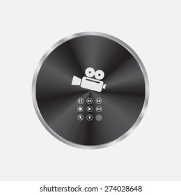 Media player icons vector