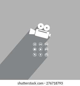 Media player icons vector