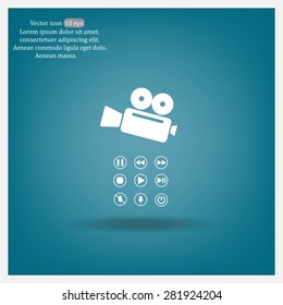 Media player icons vector