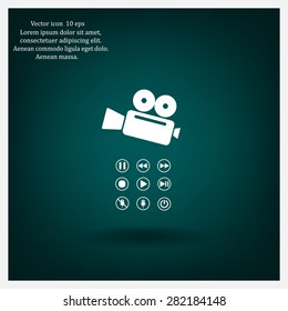 Media player icons vector