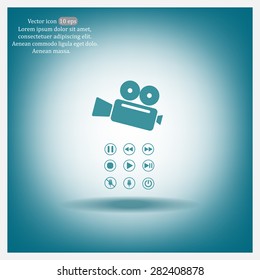 Media player icons vector