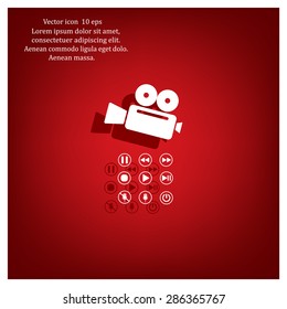 Media player icons vector