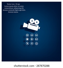 Media player icons vector