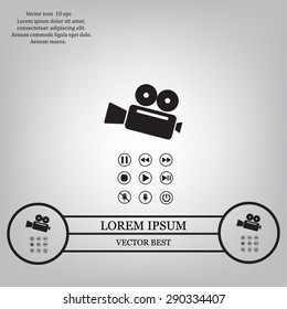 Media player icons vector