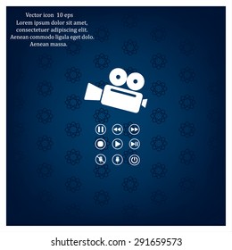 Media player icons vector