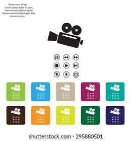 Media player icons vector