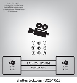Media player icons vector