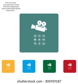 Media player icons vector