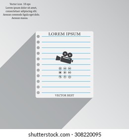 Media player icons vector