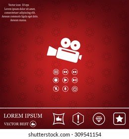 Media player icons vector