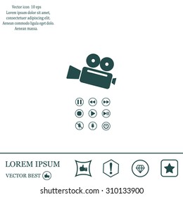 Media player icons vector
