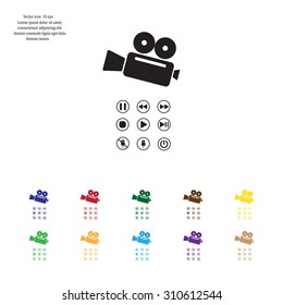 Media player icons vector