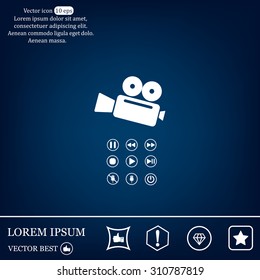 Media player icons vector