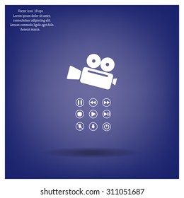 Media player icons vector
