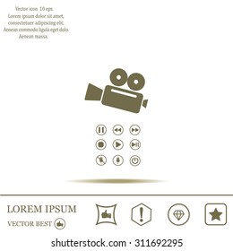 Media player icons vector