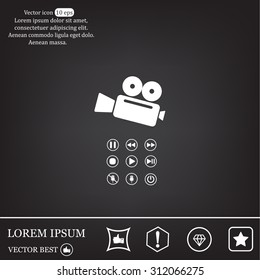 Media player icons vector