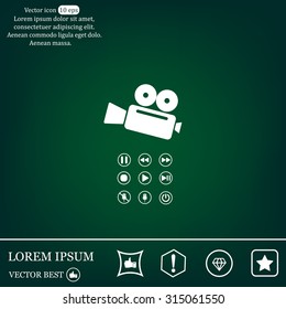 Media player icons vector