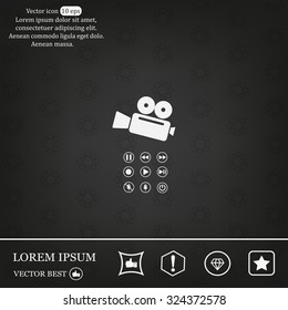 Media player icons vector