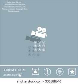 Media player icons vector