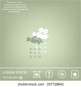 Media player icons vector